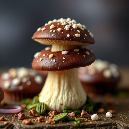 Stacked Magic Mushroom Chocolates Macro