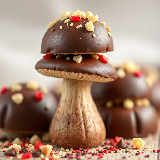 Stacked Magic Mushroom Chocolates Macro