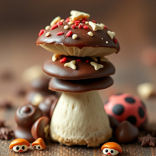 Stacked Magic Mushroom Chocolates Macro