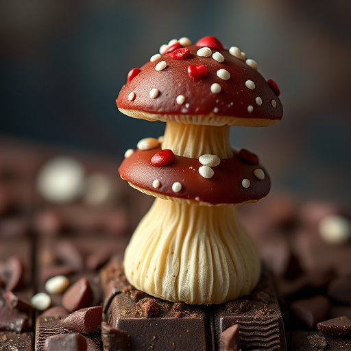 Stacked Magic Mushroom Chocolates Macro