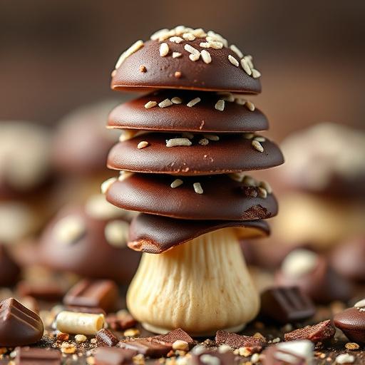 Stacked Magic Mushroom Chocolates Macro