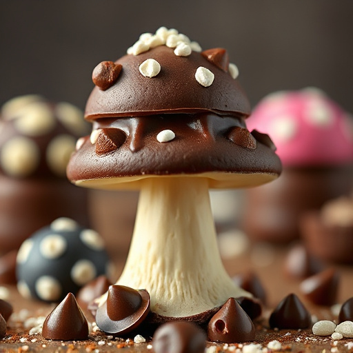 Stacked Magic Mushroom Chocolates Macro