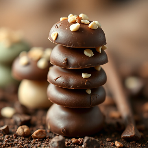 Stacked Magic Mushroom Chocolates Macro