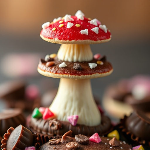Stacked Magic Mushroom Chocolates Macro