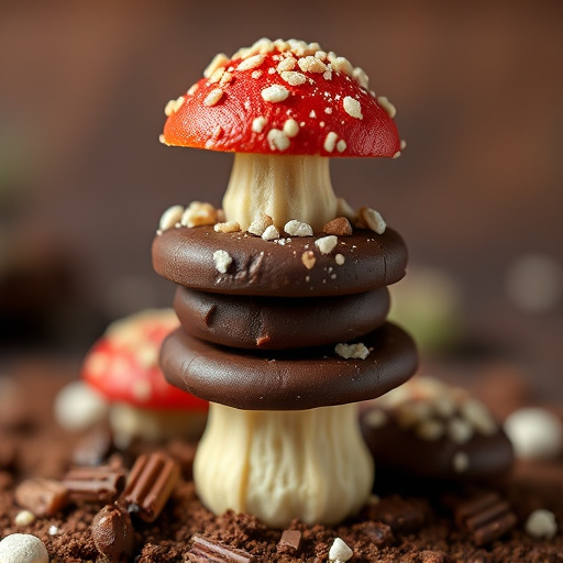 Stacked Magic Mushroom Chocolates Macro