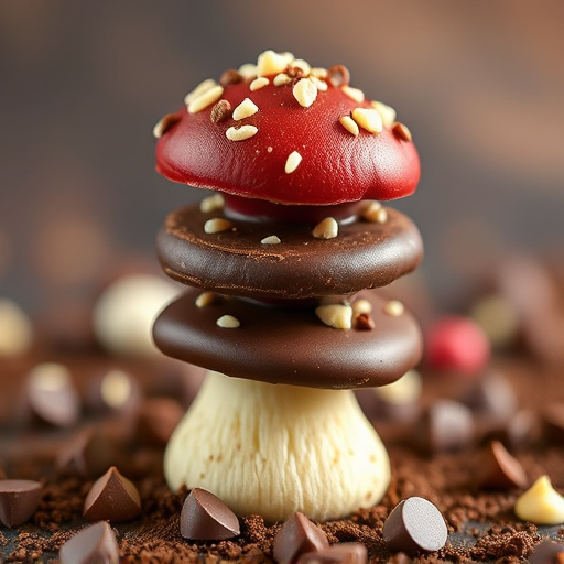 Stacked Magic Mushroom Chocolates Macro