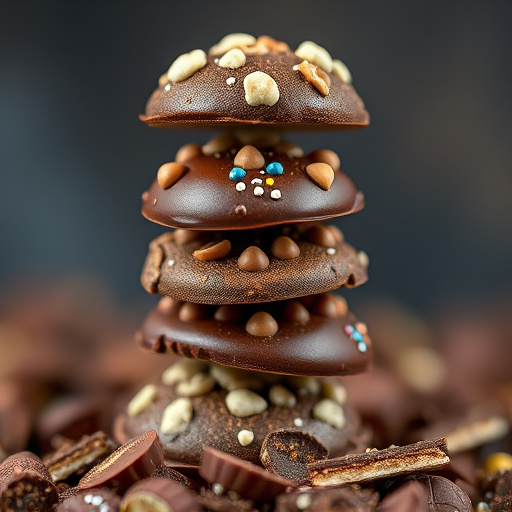 Stacked Magic Mushroom Chocolates Macro