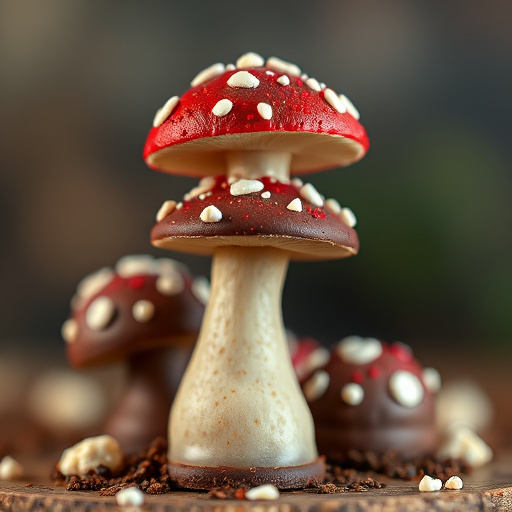 Stacked Magic Mushroom Chocolates Macro