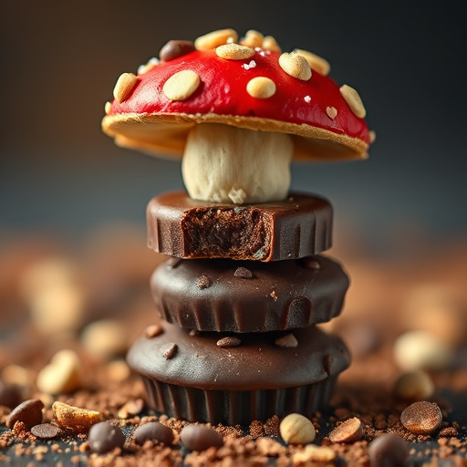 Stacked Magic Mushroom Chocolates Macro