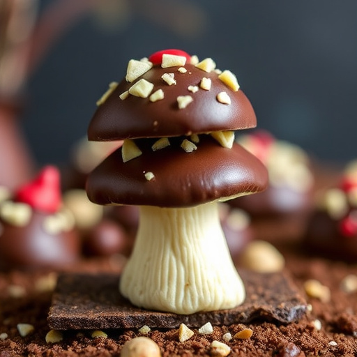 Stacked Magic Mushroom Chocolates Macro