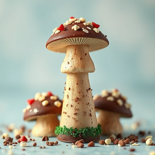 Stacked Magic Mushroom Chocolates Macro
