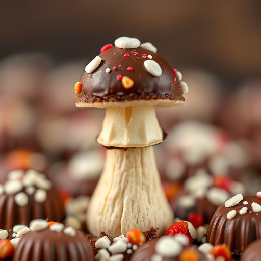 Stacked Magic Mushroom Chocolates Macro