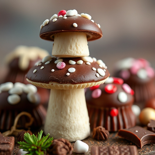 Stacked Magic Mushroom Chocolates Macro