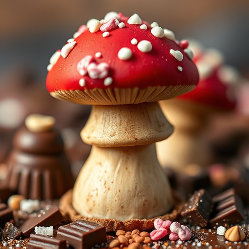Stacked Magic Mushroom Chocolates Macro