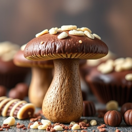 Stacked Magic Mushroom Chocolates Macro
