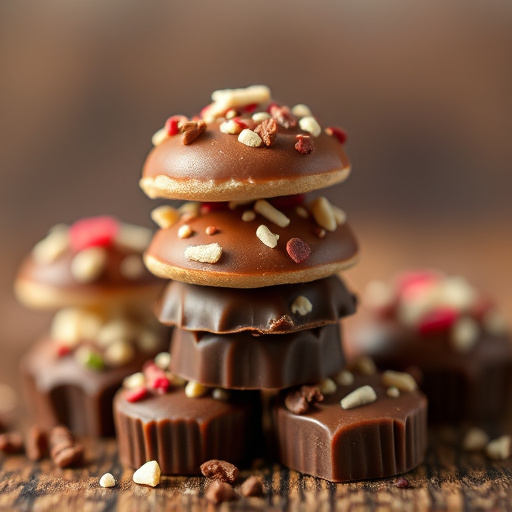 Stacked Magic Mushroom Chocolates Macro
