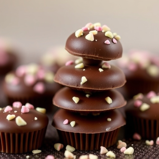 Stacked Magic Mushroom Chocolates Macro