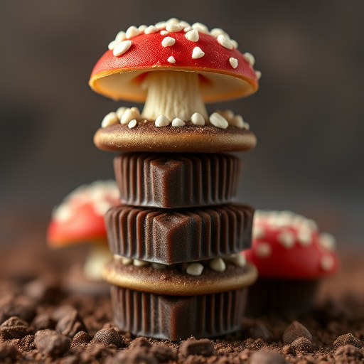 Stacked Magic Mushroom Chocolates Macro