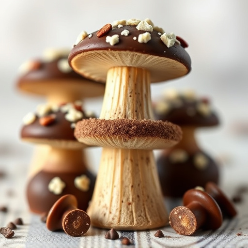Stacked Magic Mushroom Chocolates Macro
