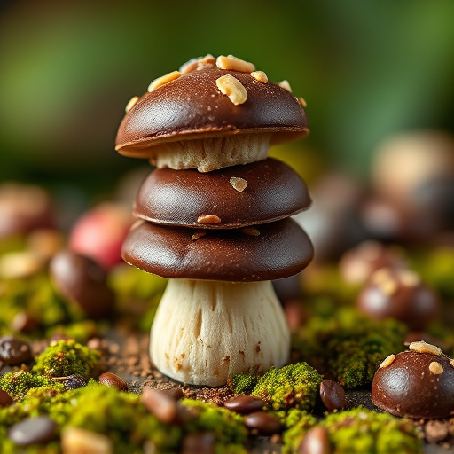 Stacked Magic Mushroom Chocolates Macro