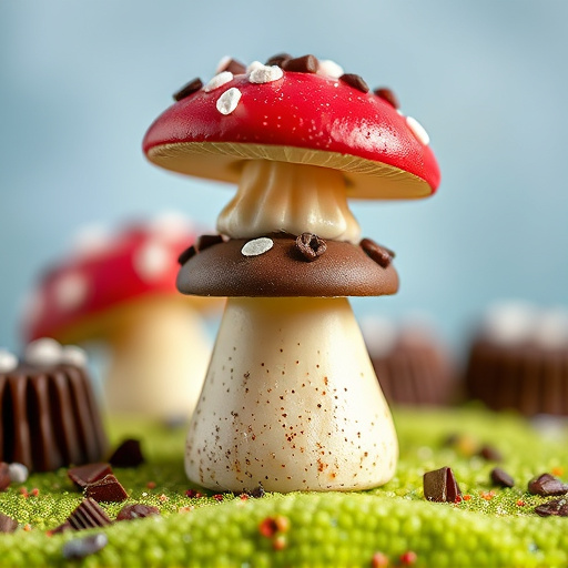 Stacked Magic Mushroom Chocolates Macro