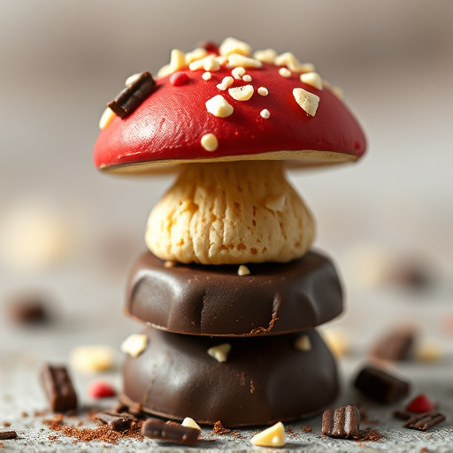 Stacked Magic Mushroom Chocolates Macro