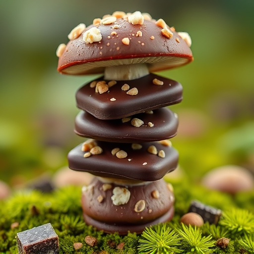 Stacked Magic Mushroom Chocolates Macro