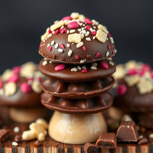 Stacked Magic Mushroom Chocolates Macro