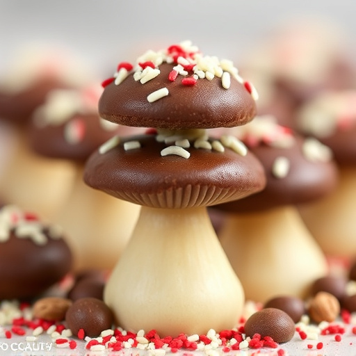 Stacked Magic Mushroom Chocolates Macro