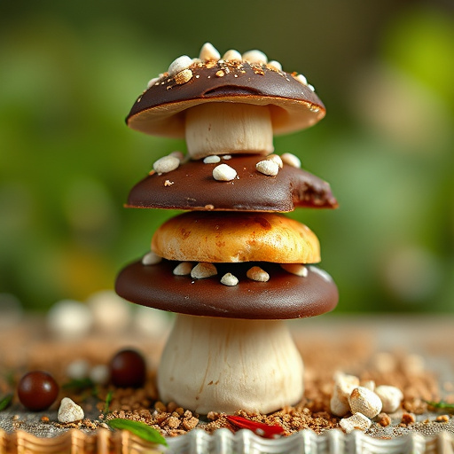Stacked Magic Mushroom Chocolates Macro