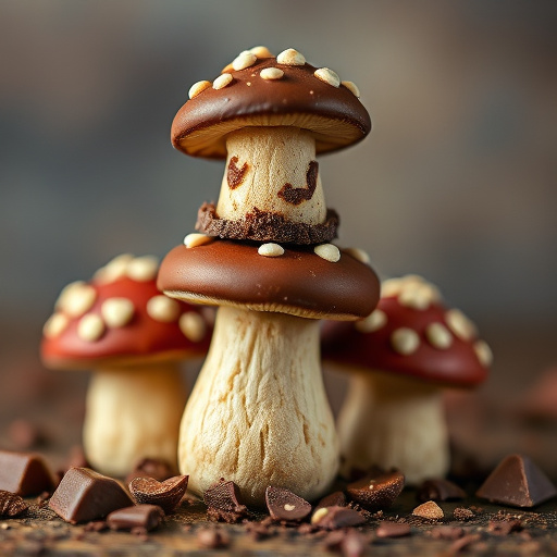 Stacked Magic Mushroom Chocolates Macro
