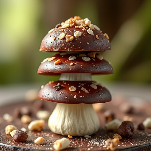 Stacked Magic Mushroom Chocolates Macro