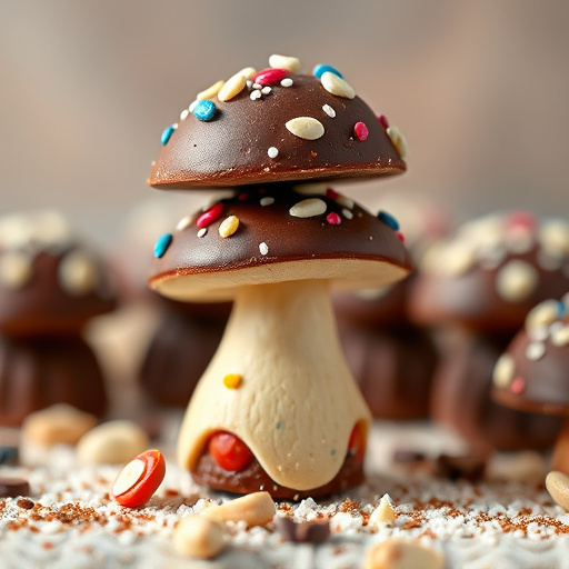 Stacked Magic Mushroom Chocolates Macro