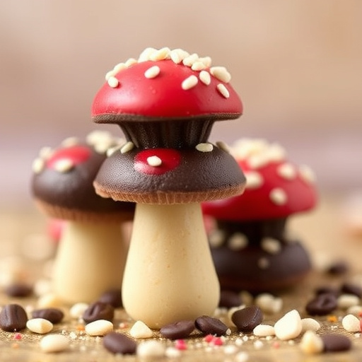 Stacked Magic Mushroom Chocolates Macro