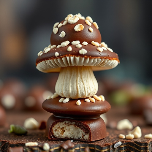 Stacked Magic Mushroom Chocolates Macro