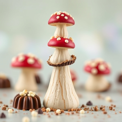 Stacked Magic Mushroom Chocolates Macro