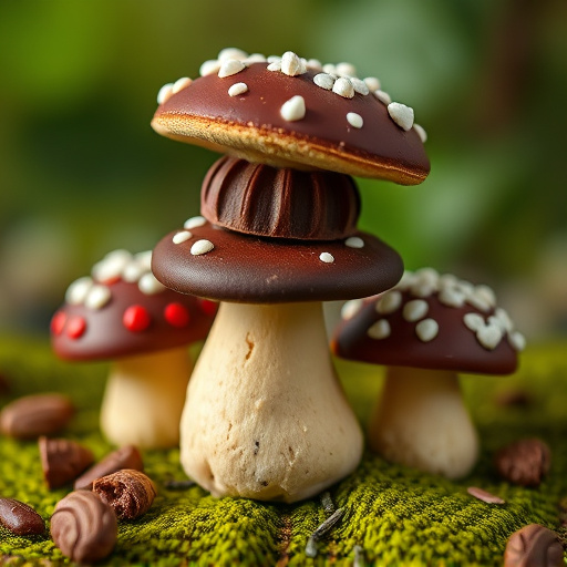 Stacked Magic Mushroom Chocolates Macro