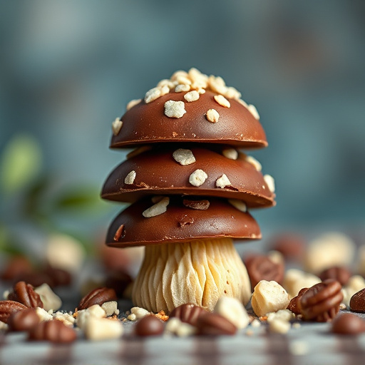 Stacked Magic Mushroom Chocolates Macro