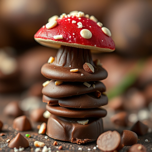 Stacked Magic Mushroom Chocolates Macro