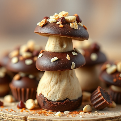 Stacked Magic Mushroom Chocolates Macro