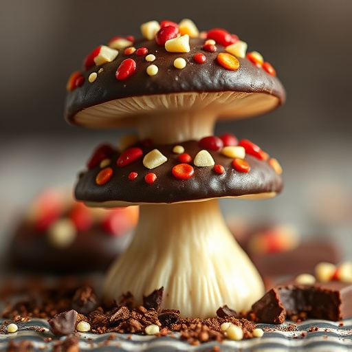 Stacked Magic Mushroom Chocolates Macro