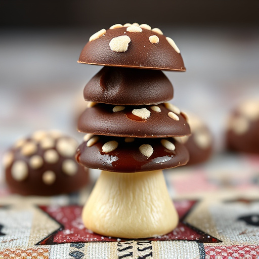 Stacked Magic Mushroom Chocolates Macro