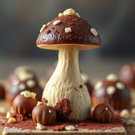 Stacked Magic Mushroom Chocolates Macro