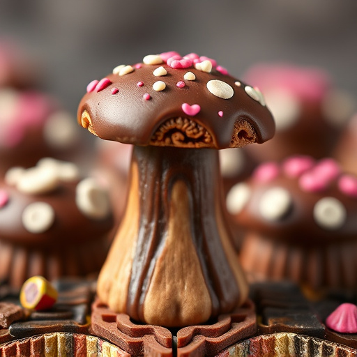 Stacked Magic Mushroom Chocolates Macro