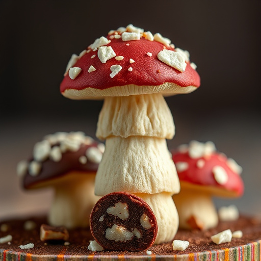 Stacked Magic Mushroom Chocolates Macro