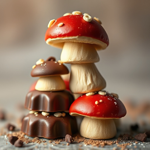 Stacked Magic Mushroom Chocolates Macro