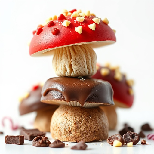 Stacked Magic Mushroom Chocolates Macro