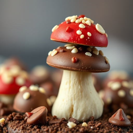 Stacked Magic Mushroom Chocolates Macro