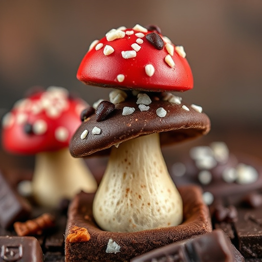 Stacked Magic Mushroom Chocolates Macro