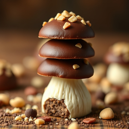 Stacked Magic Mushroom Chocolates Macro